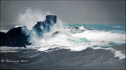 Colère d'une tempête sur les rochers de la Mer d'Iroise.